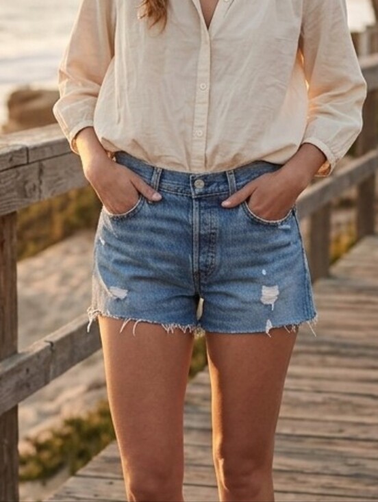 Levi's Pants - Levi's 501 High Rise Button Fly Distressed Shorts